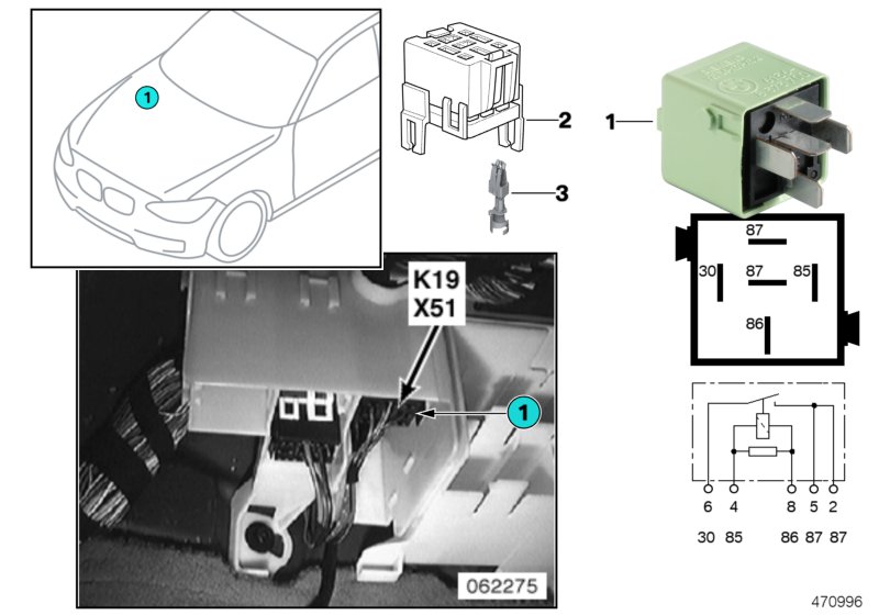 RELAY FOR A/C COMPRESSOR K19