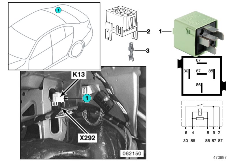 RELAY FOR HEATED REAR WINDOW K13