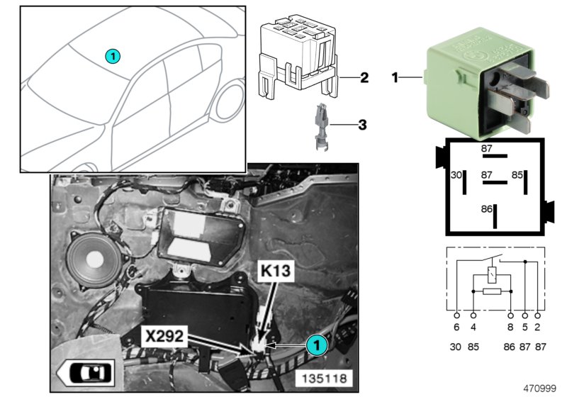 RELAY FOR HEATED REAR WINDOW K13