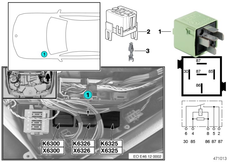 RELAY, RELIEF, TERMINAL 15 K6326