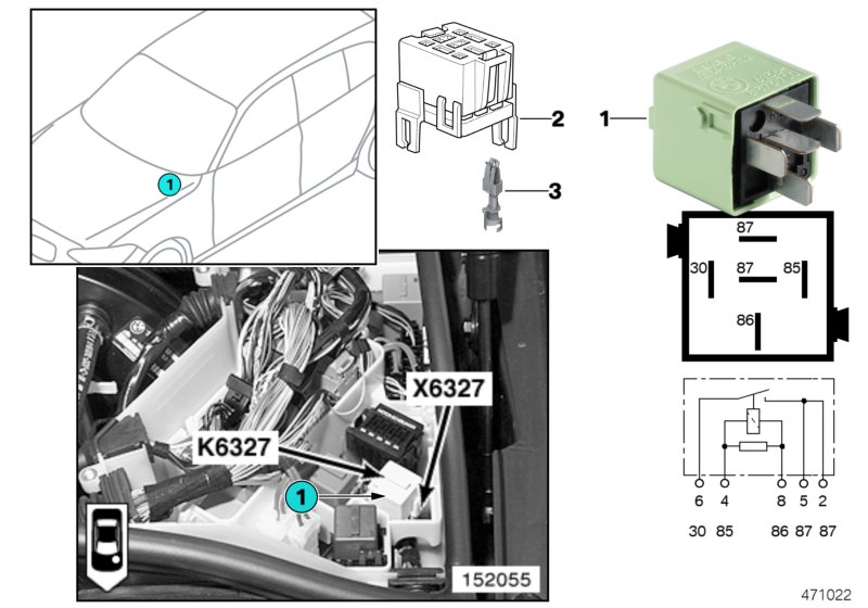 RELAY FOR INJECTORS K6327