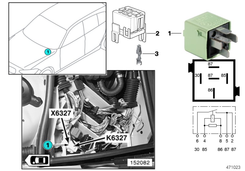 RELAY FOR INJECTORS K6327