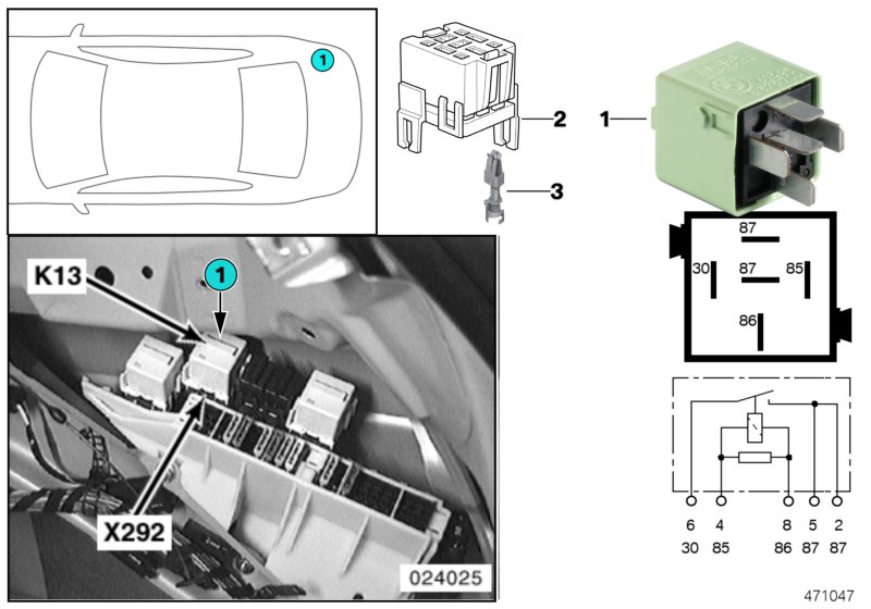 RELAY FOR HEATED REAR WINDOW K13