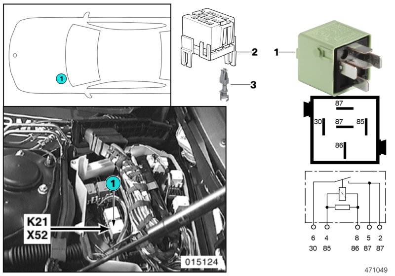 RELAY, AUXILIARY FAN, STAGE 1 K21