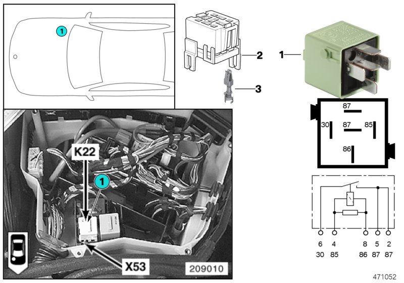 RELAY, AUXILIARY FAN, STAGE 2 K22