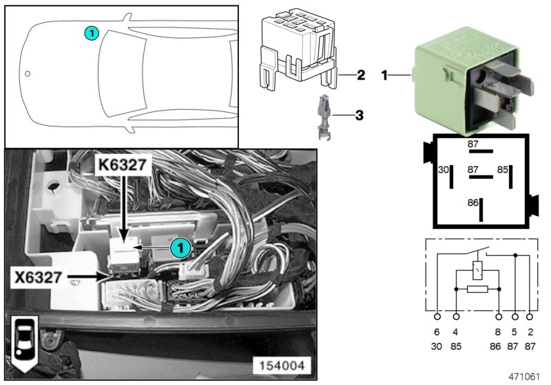 RELAY FOR INJECTORS K6327