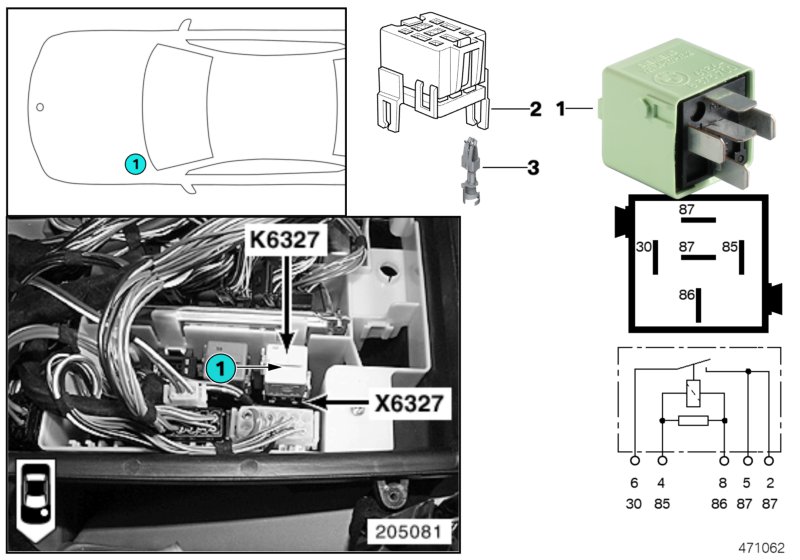 RELAY FOR INJECTORS K6327