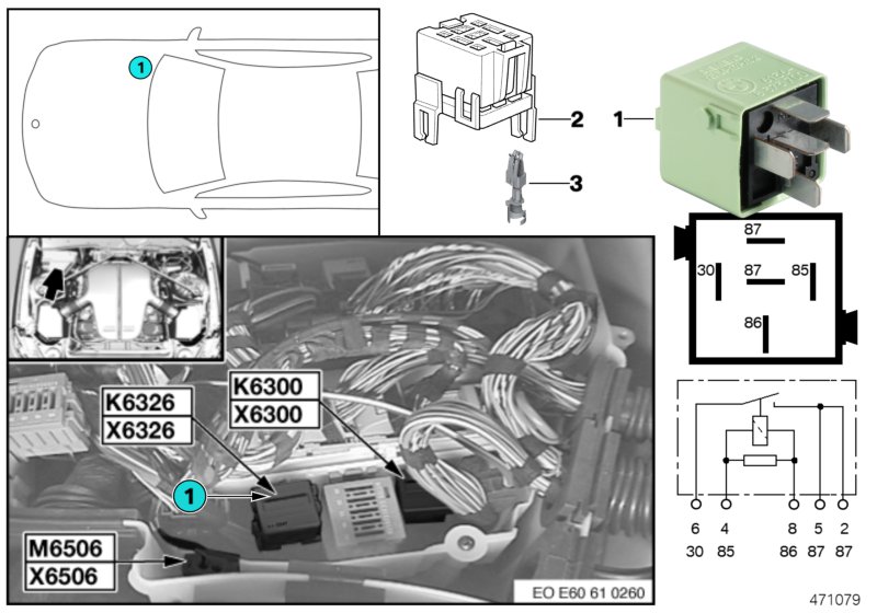 RELAY, RELIEF, TERMINAL 15 K6326