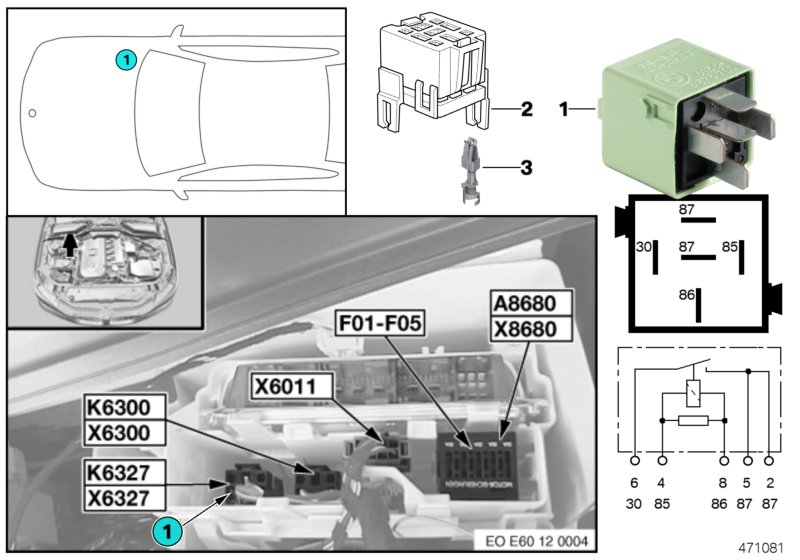 RELAY FOR INJECTORS K6327