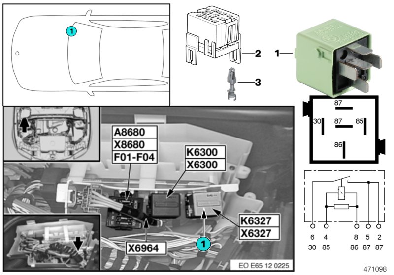 RELAY FOR INJECTORS K6327