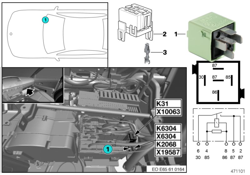 RELAY FOR FUEL HEATER K2068