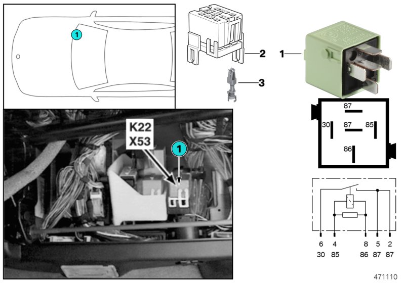 RELAY, AUXILIARY FAN, STAGE 2 K22