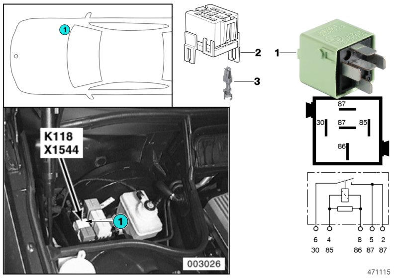 RELAY FOR AIR PUMP K118