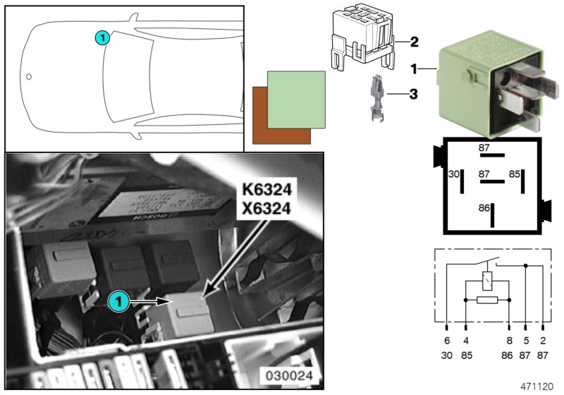 RELAIS FOR STARTER K6324