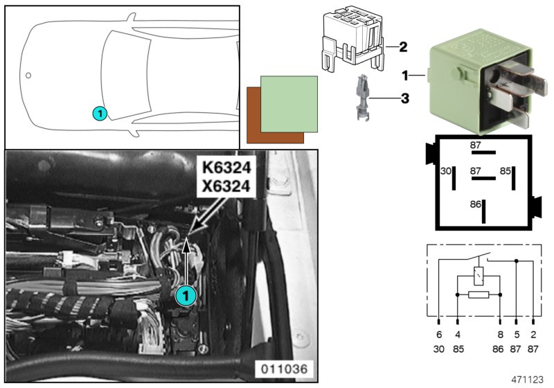 RELAIS FOR STARTER K6324