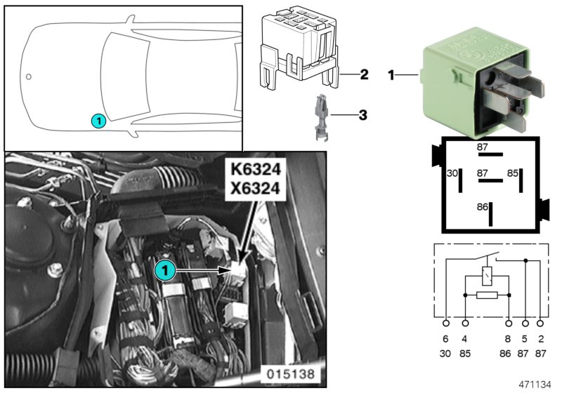 RELAIS FOR STARTER K6324