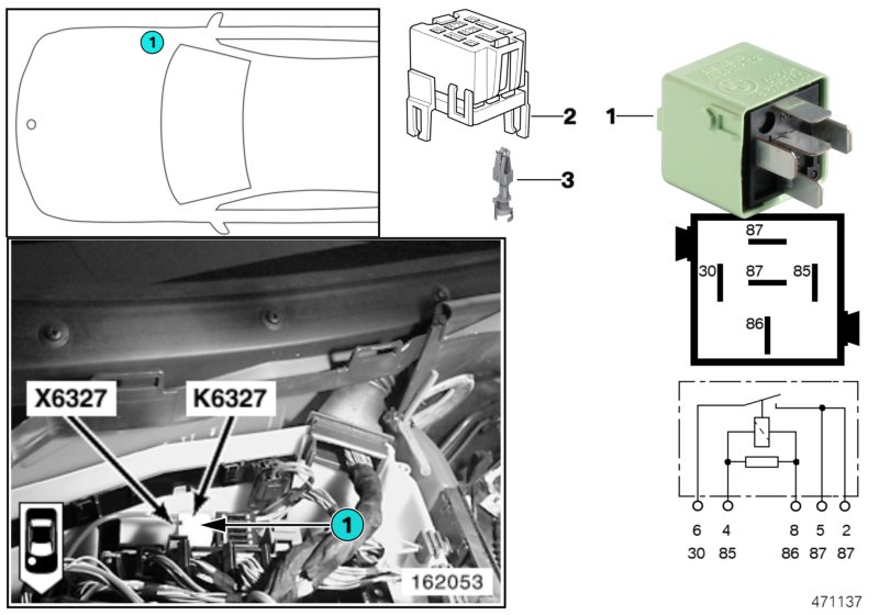 RELAY FOR INJECTORS K6327