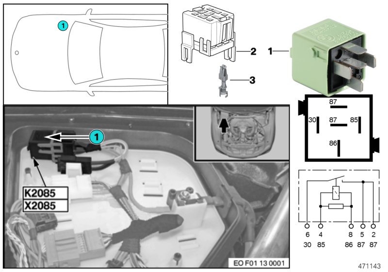 RELAY FOR ENGINE DDE K2085