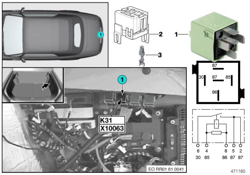 RELAY FOR CIGARETTE LIGHTER K31