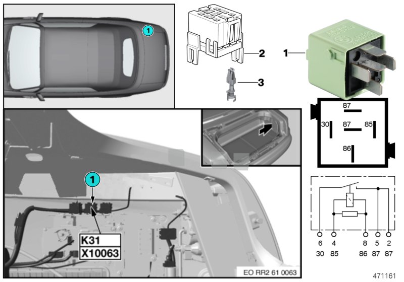 RELAY FOR CIGARETTE LIGHTER K31