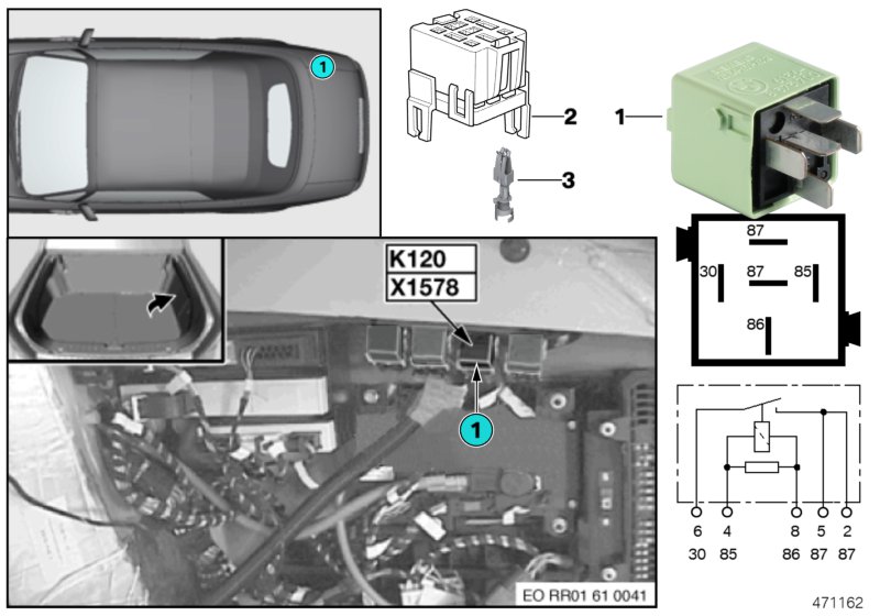 RELAY FOR REAR BLOWER K120