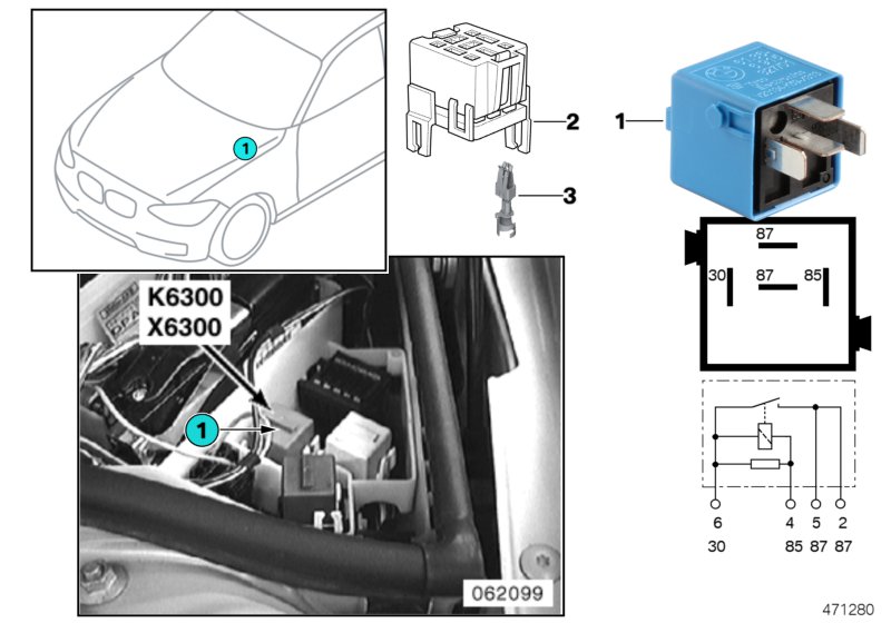 RELAY DME-BMS46 K6300