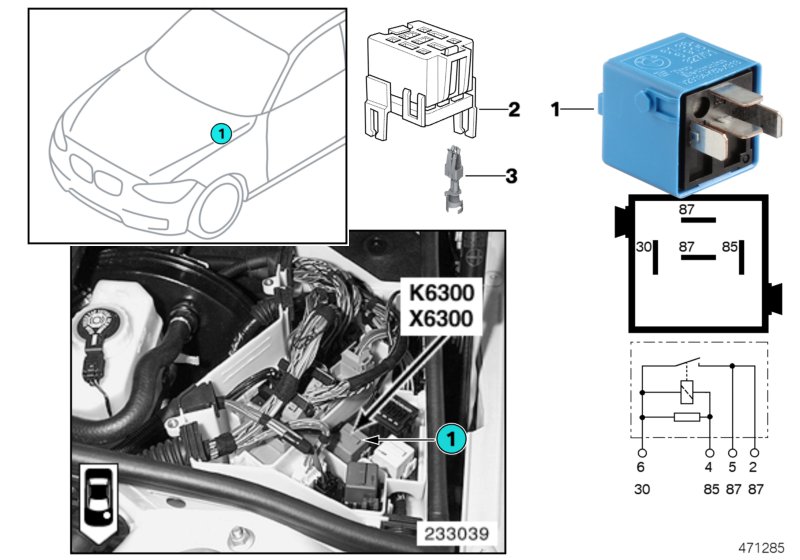 RELAY DME-MS45 K6300