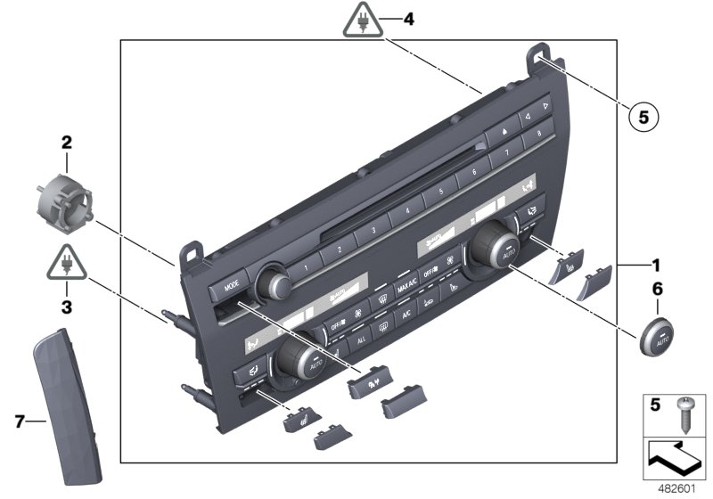 RADIO AND CLIMATE CONTROL PANEL