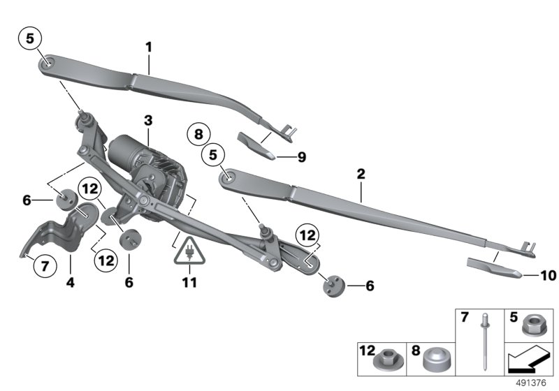 SEP.COMPONENTS WINDOW WIPER SYST. (RHD)