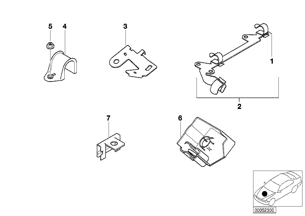 BATTERY CABLE HOLDER/MOUNTING PARTS