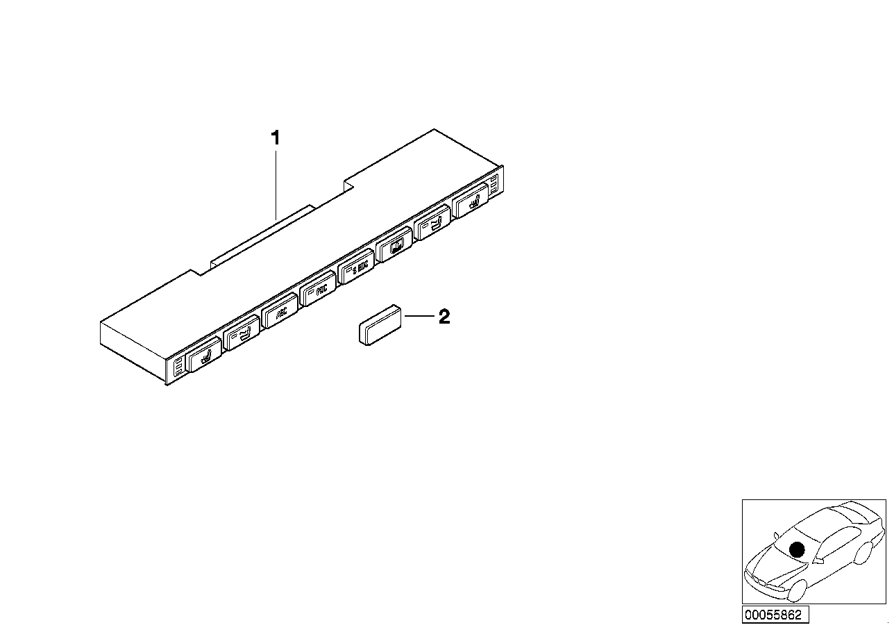 SWITCH UNIT, CENTER CONSOLE