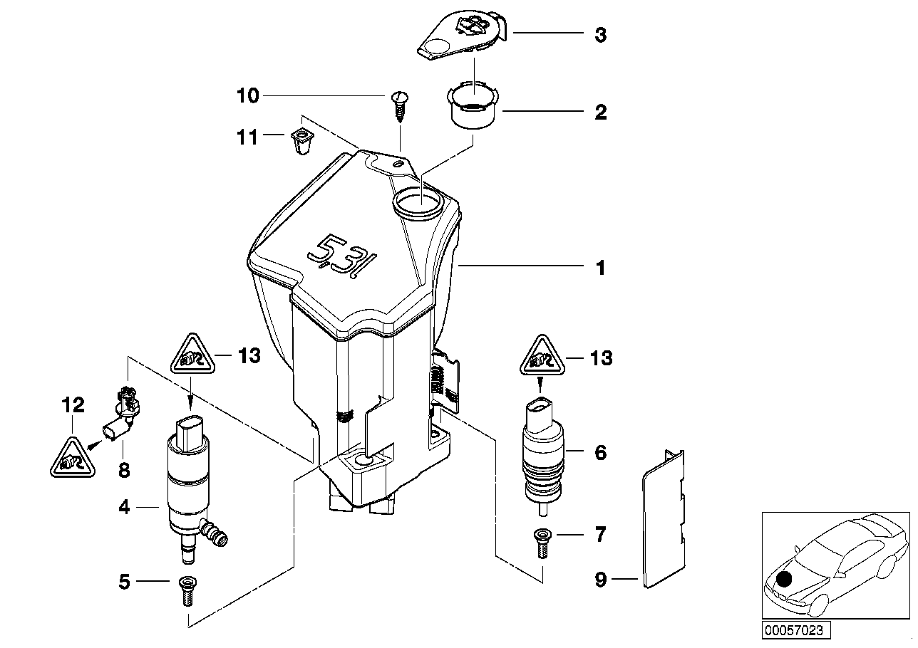 HEAD LAMP CLEANING DEVICE CONTAINER