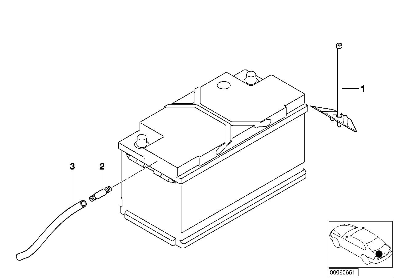 BATTERY HOLDER AND MOUNTING PARTS