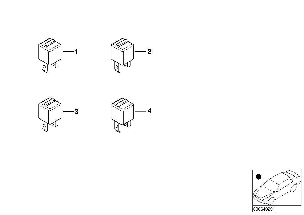 RELAY POSITIONING, BEHIND GLOVE BOX