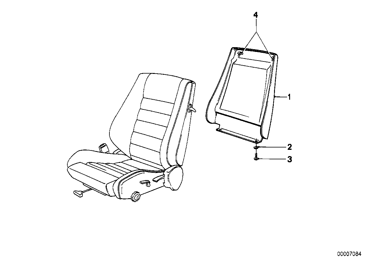 BMW SPORTSEAT SEAT PANEL REAR