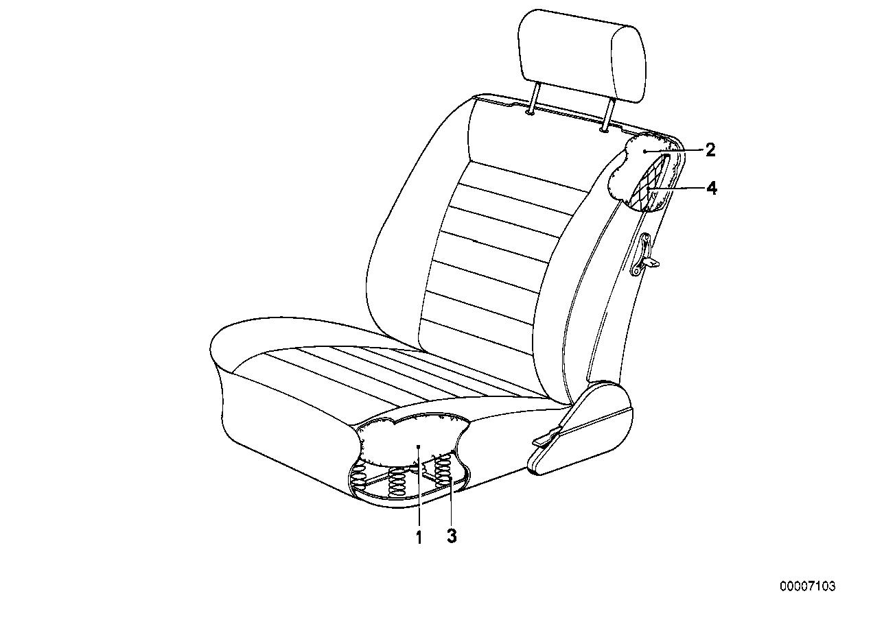 FRONT SEAT SPRING FRAME PAD