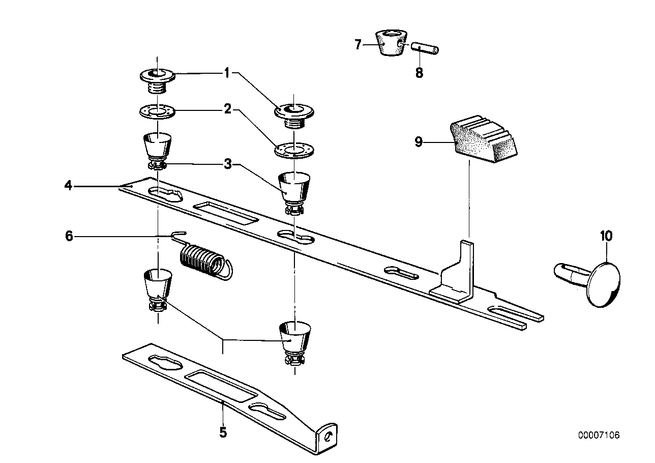 FRONT SEAT-HEAD REST SUPPORT RETAINER