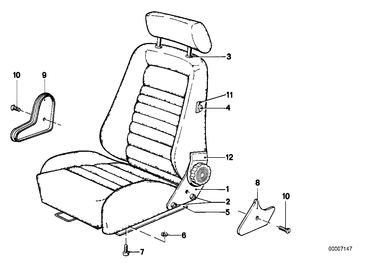 RECARO SPORTS SEAT-RECL. SEAT FITTING