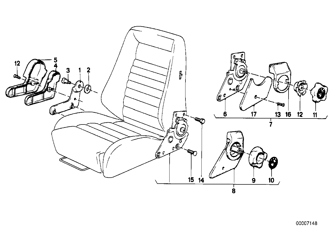 RECARO SPORTS SEAT-RECL. SEAT FITTING