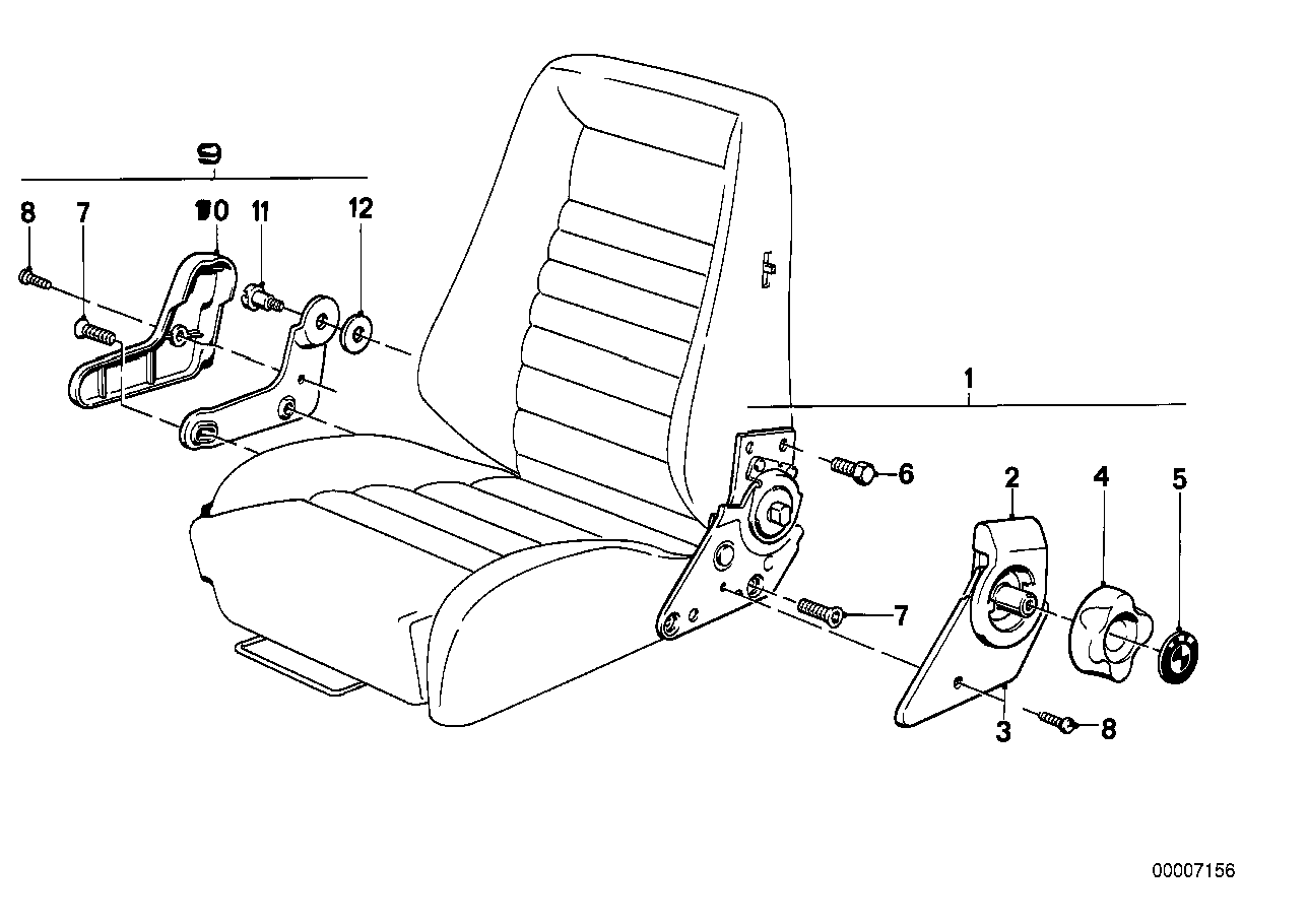 RECARO SPORTS SEAT-RECL. SEAT FITTING