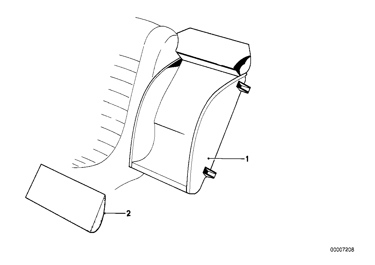 CENTER ARMREST REAR-FILLING INSERT