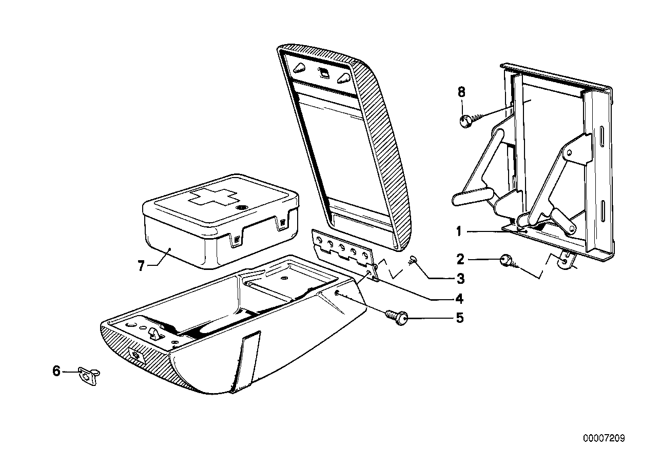 CENT.ARMR. REAR-SCISSORS-TYPE BRACKET