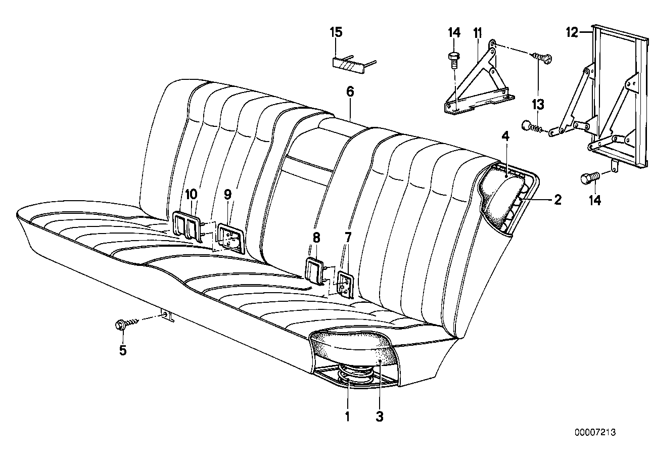 SEAT SPRING FRAME/FRAME PAD REAR