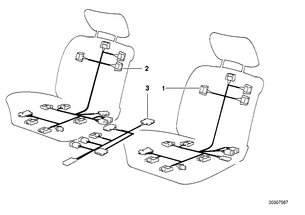 WIRING ELECTR. SEAT ADJUSTMENT FRONT