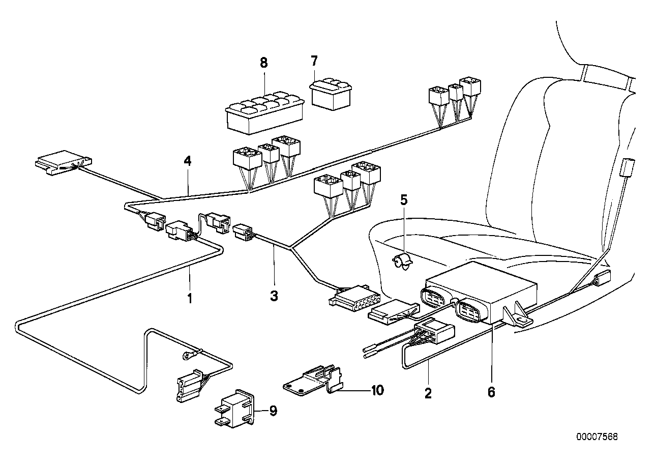 WIRING ADJUSTABLE FRONT SEAT