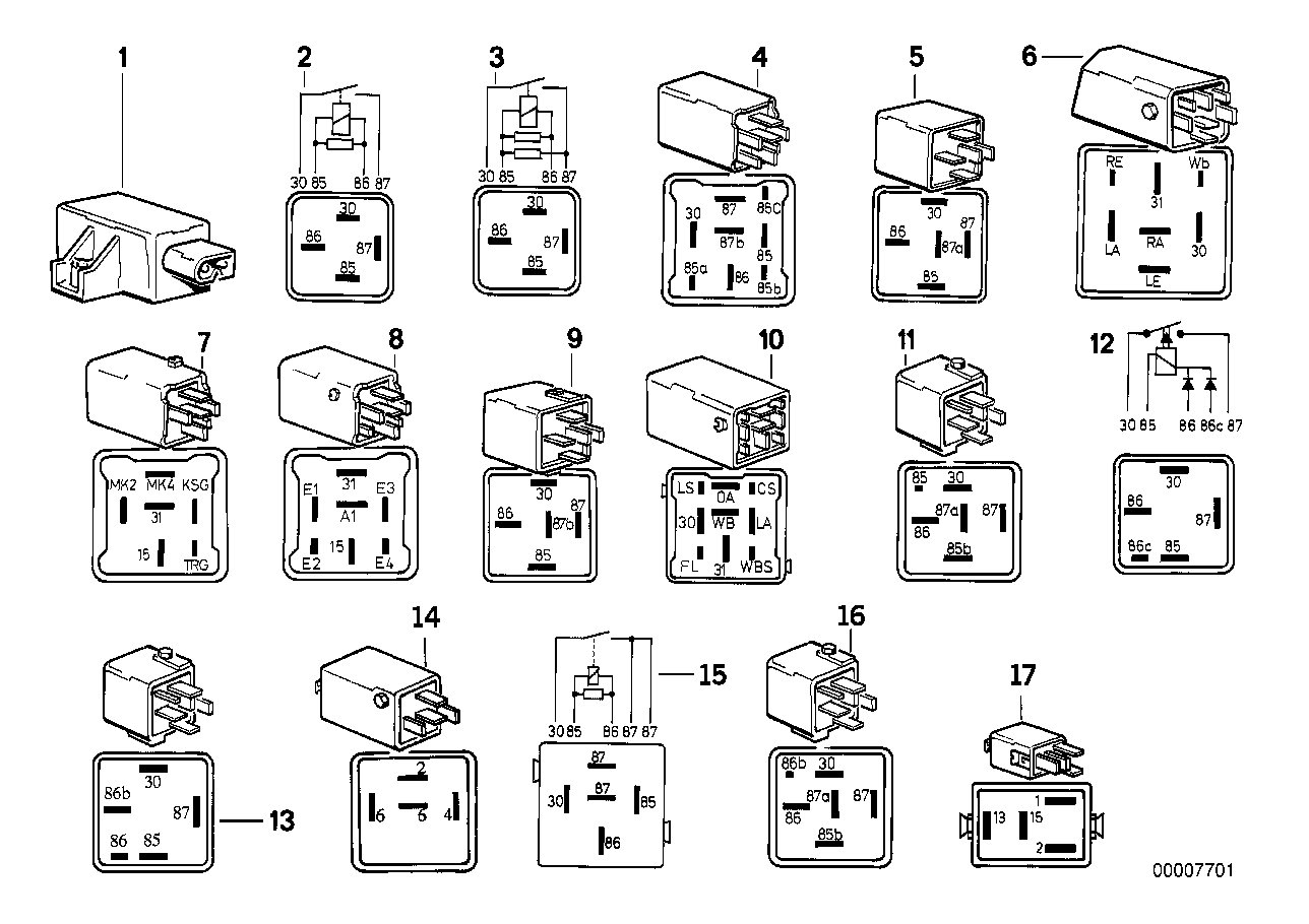 VARIOUS RELAYS