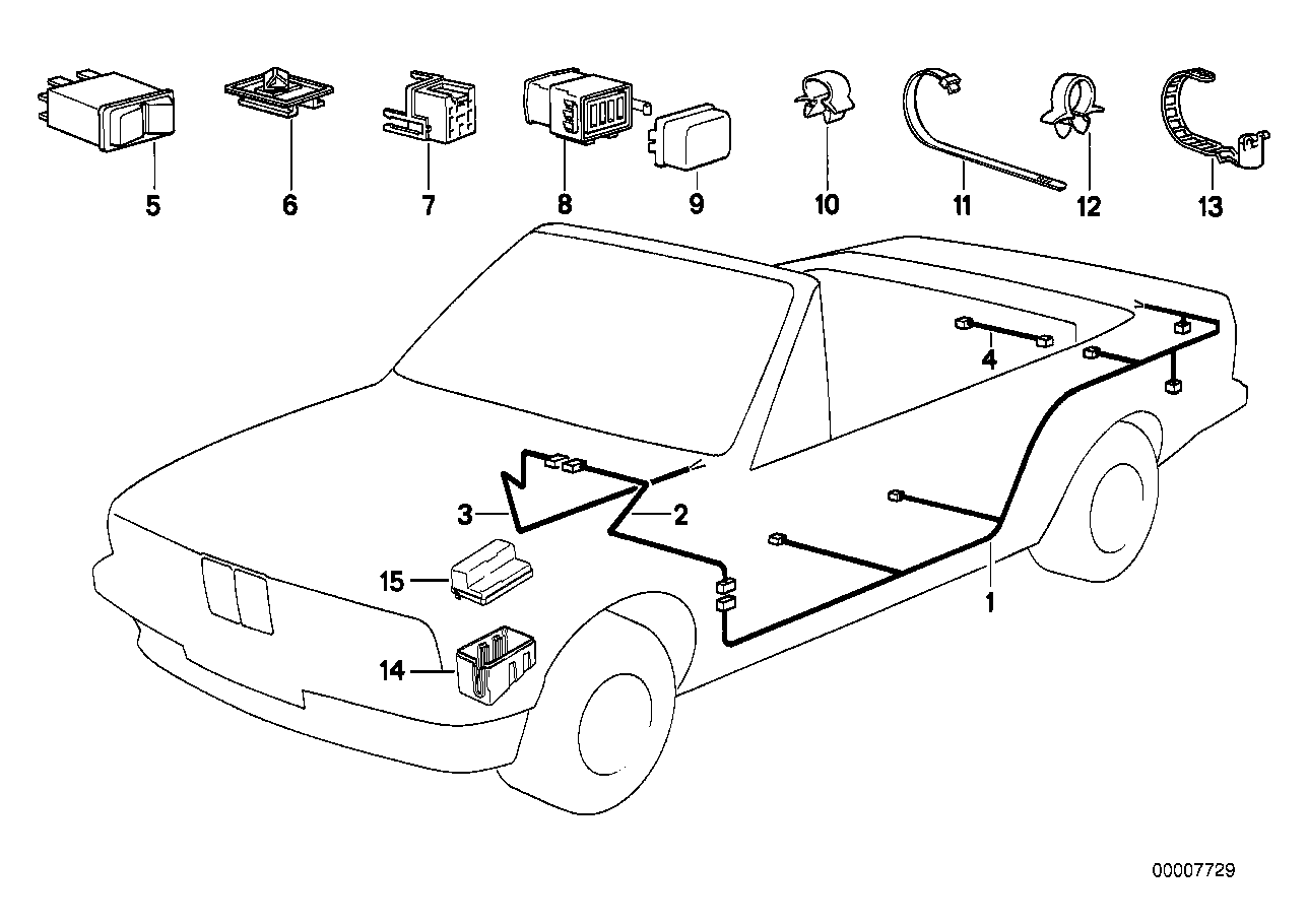 WIRING SET/E.M.FOLDING TOP MOUNT.PARTS