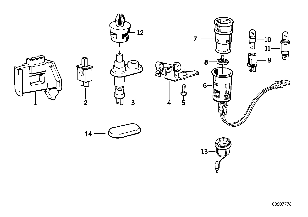 VARIOUS SWITCHES/CIGAR LIGHTER