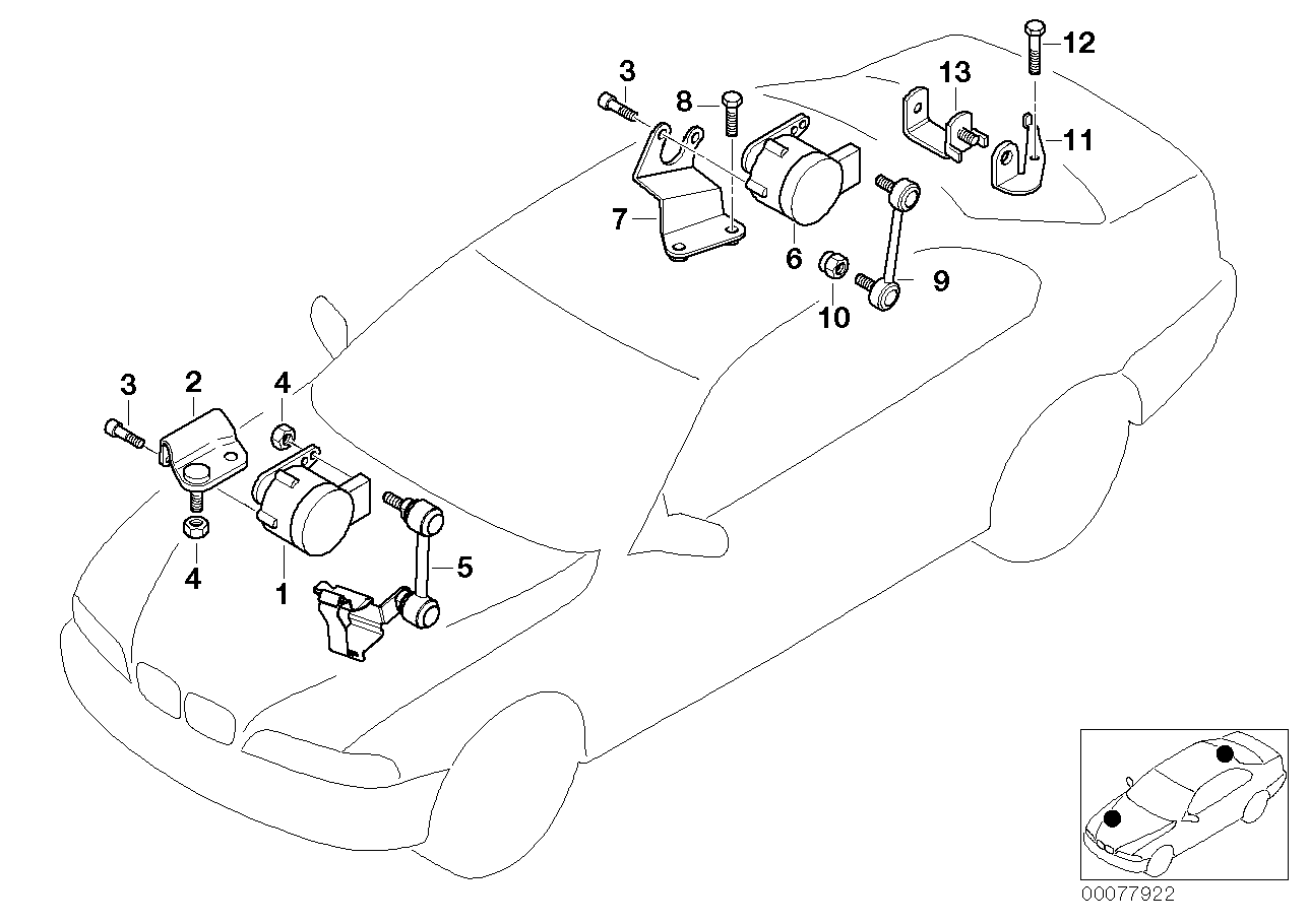 HEADLIGHT VERTICAL AIM CONTROL SENSOR