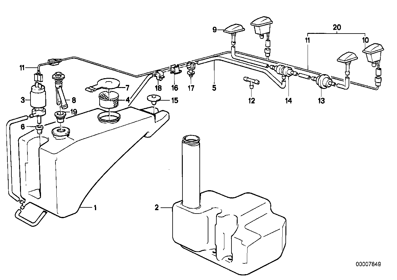 SINGLE PARTS FOR WINDSHIELD CLEANING